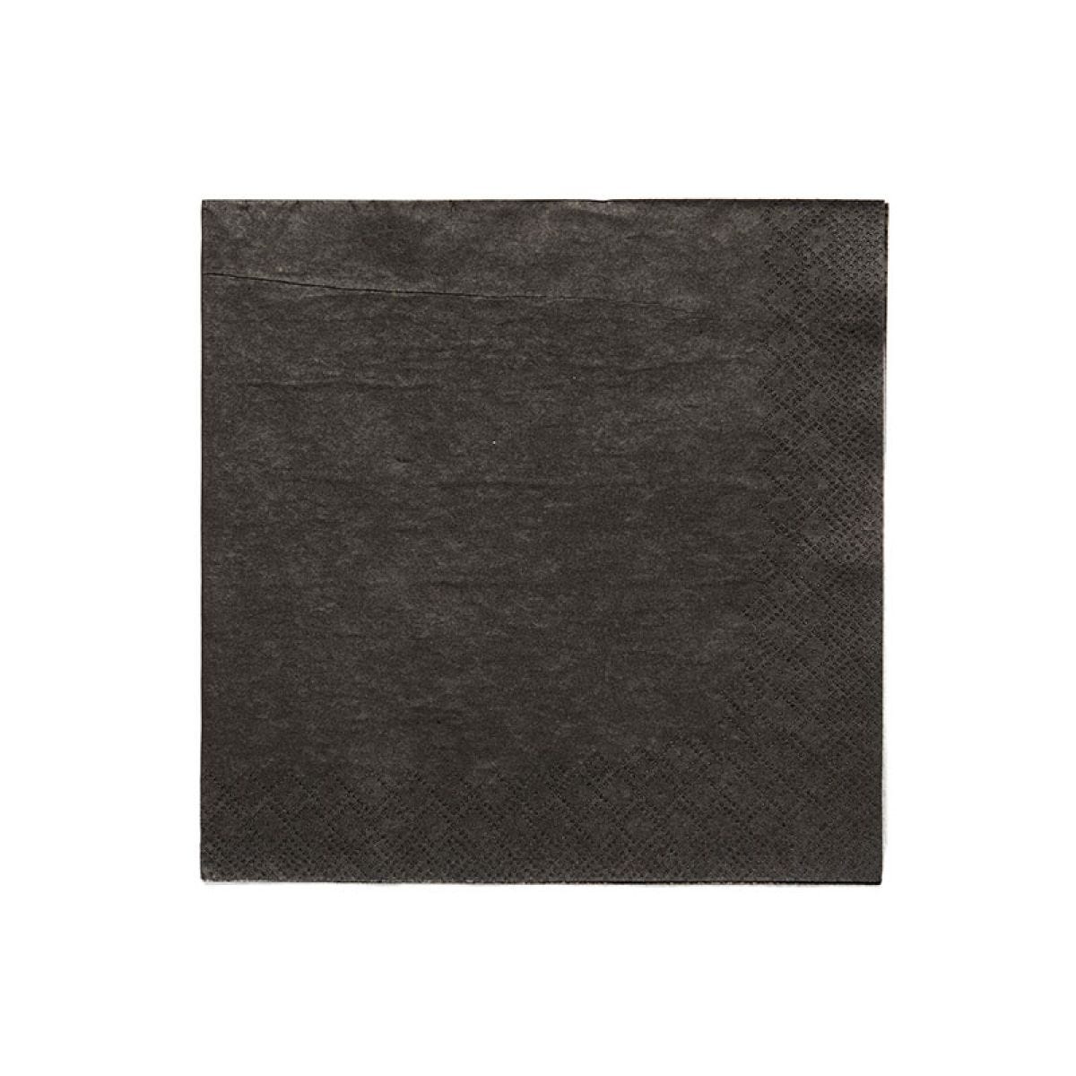 Black Paper Napkins 3ply - 33cm (20pk)