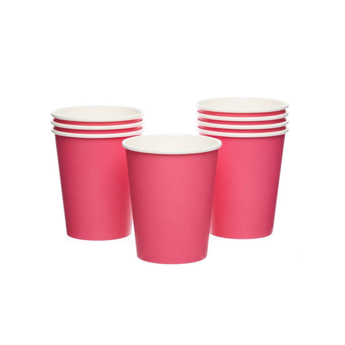 Bright Pink Paper Cups - 237ml (8pk)