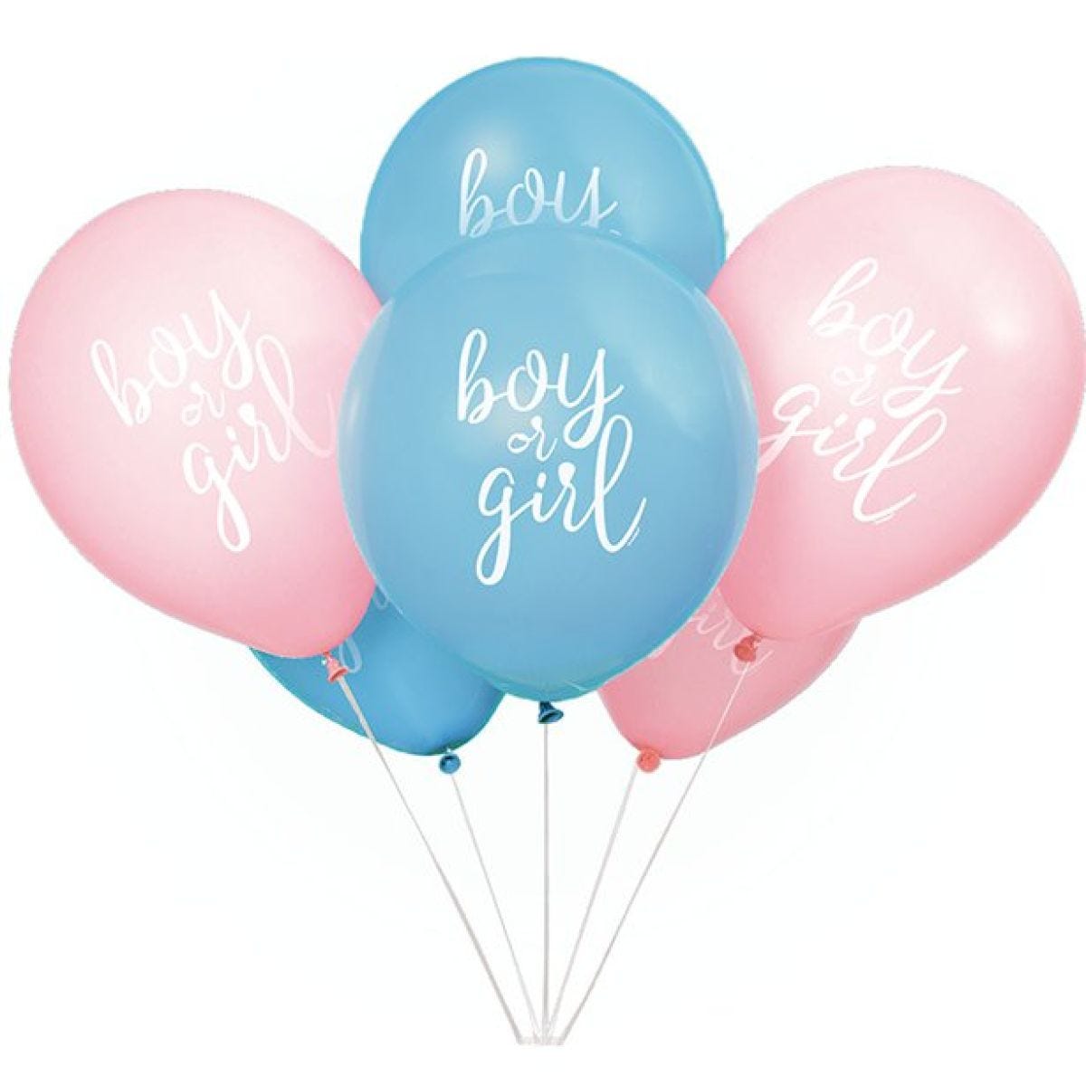 Boy Or Girl Gender Reveal Balloons - 12" Latex
