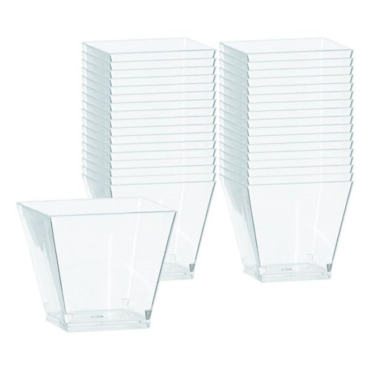 Clear Plastic Mini Cocktail Cubes - 59ml