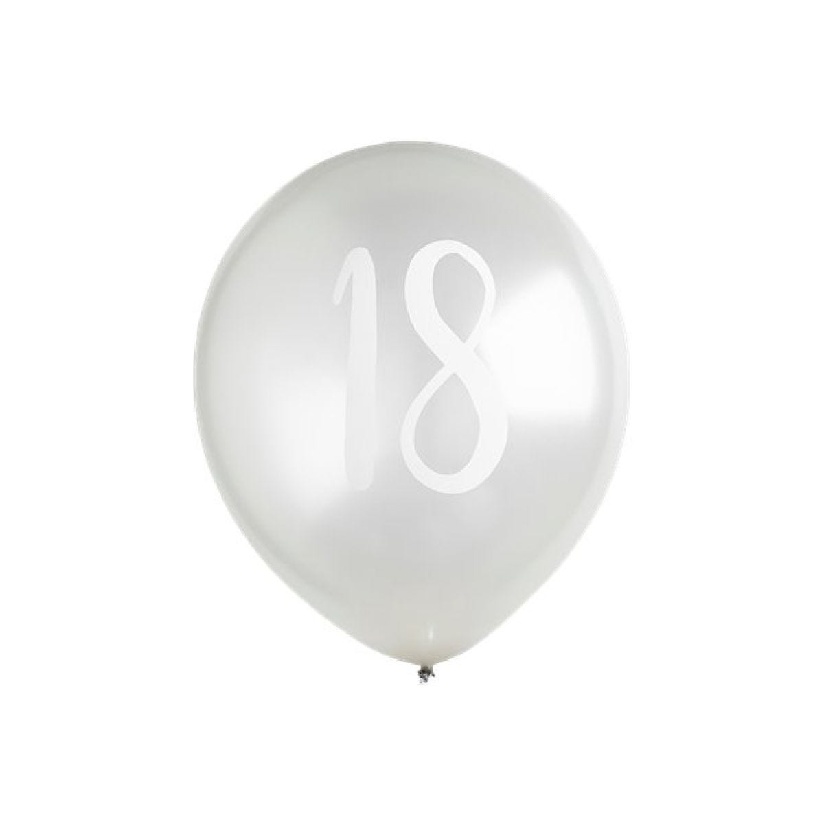 Silver 18th Milestone Balloons - 12" Latex