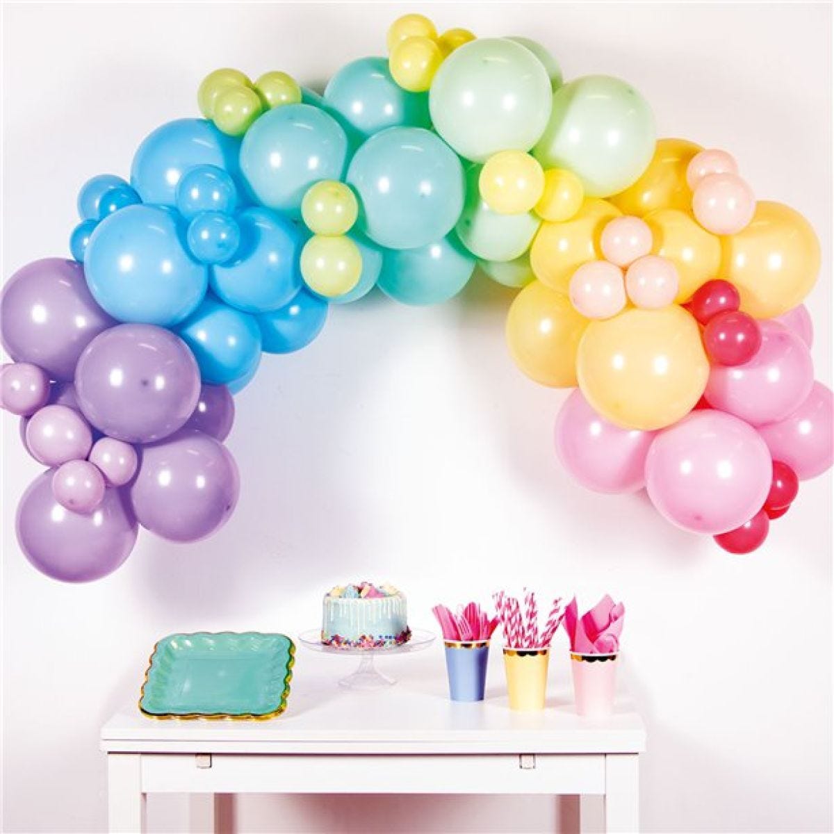Pastel Rainbow Balloon Arch Garland DIY Kit