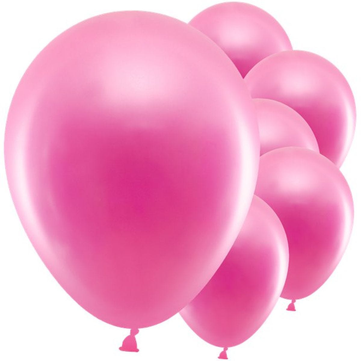 Fuchsia Pink Metallic Balloons - 12" Latex (10pk)