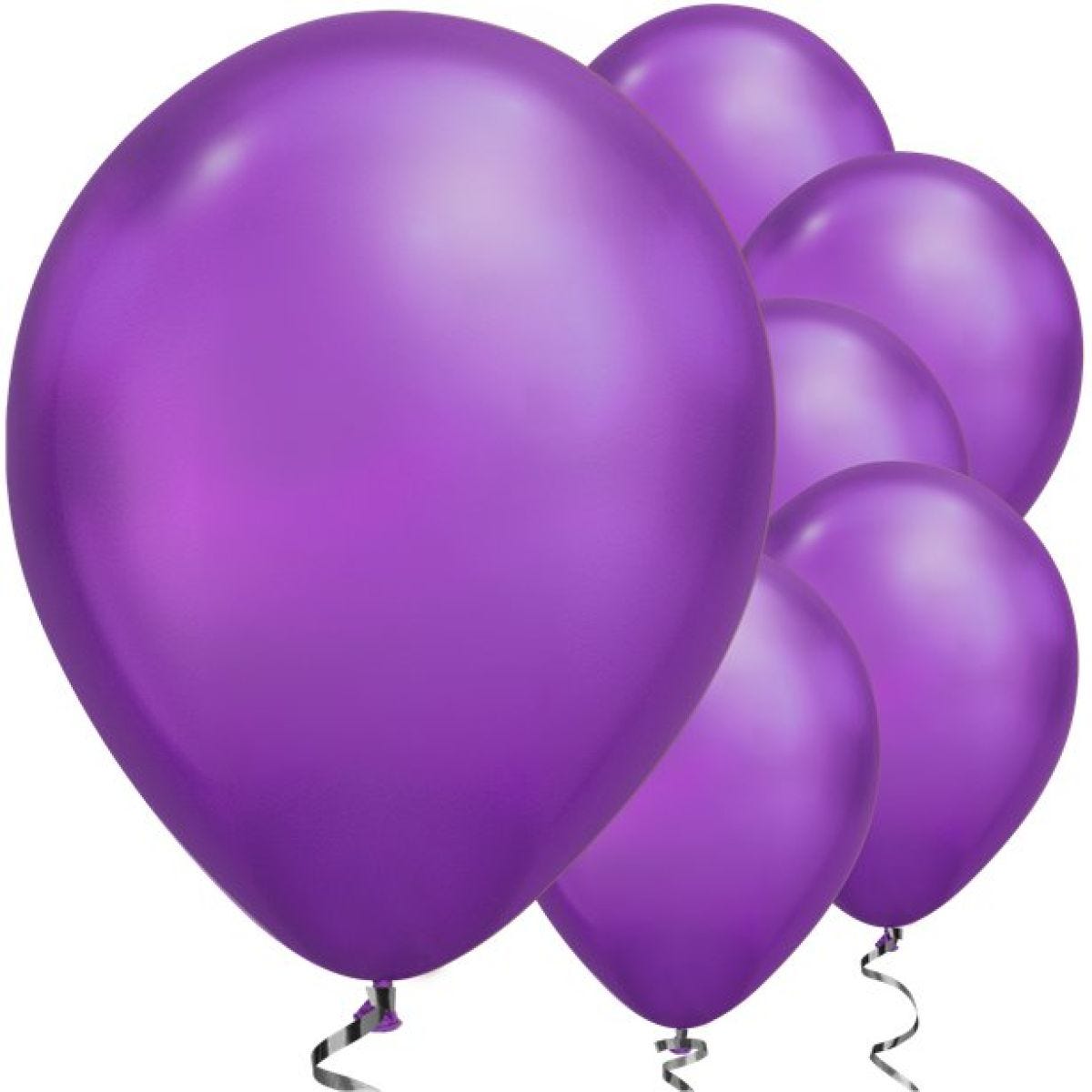 Purple Chrome Balloons - 11" Latex