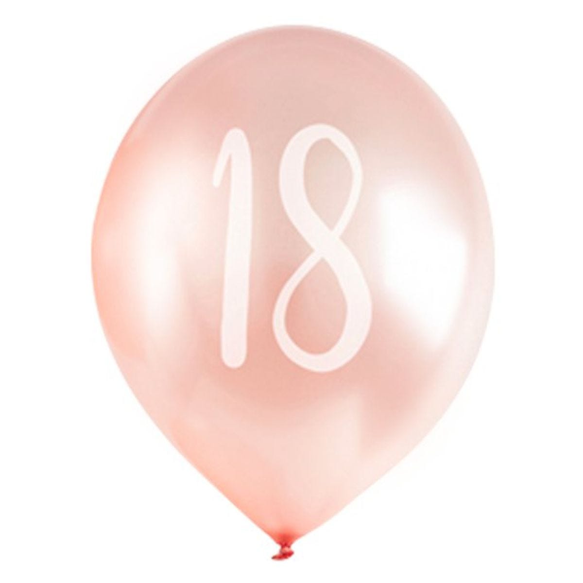 Rose Gold 18th Milestone Balloons - 12" Latex