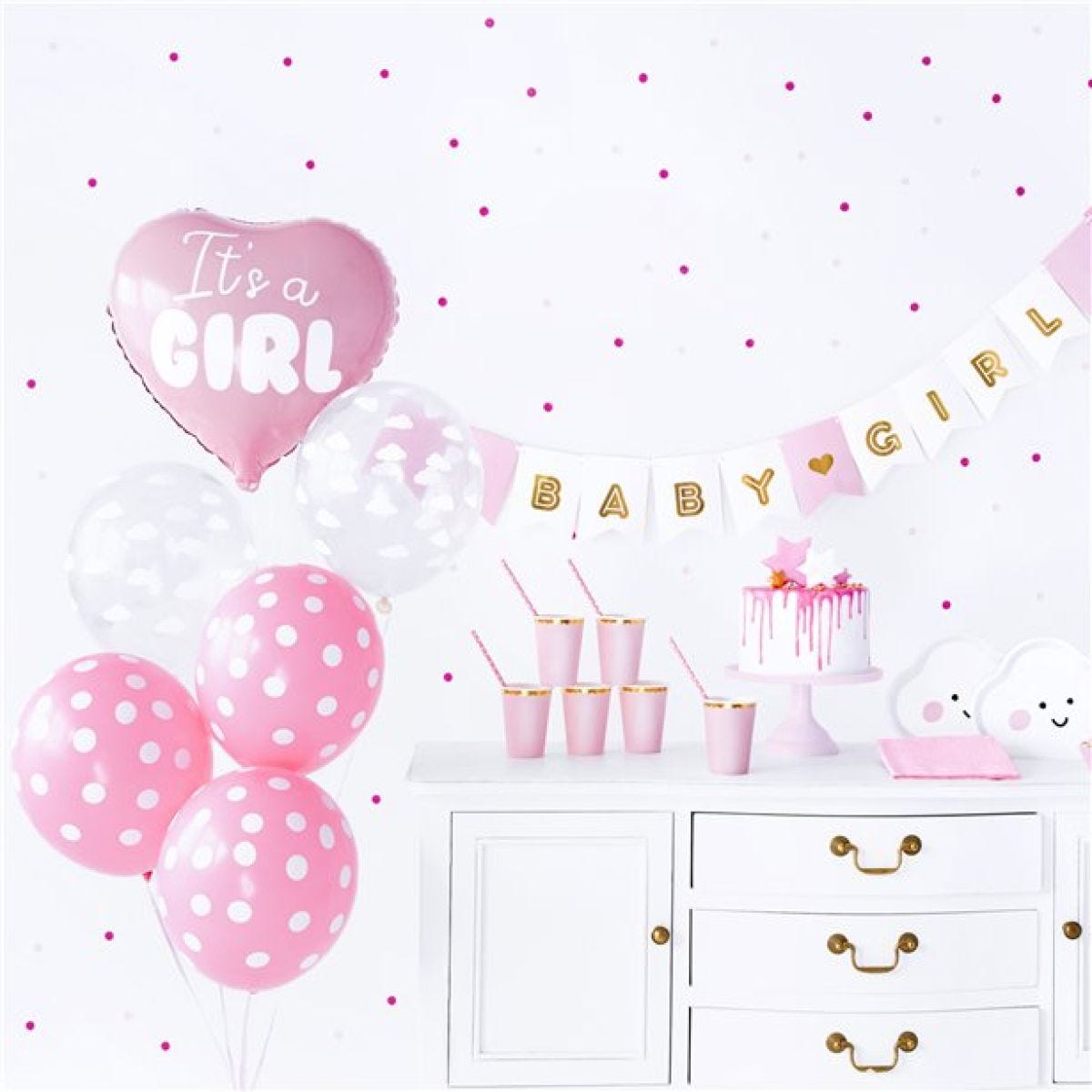 It&apos;s A Girl Baby Shower Party Set