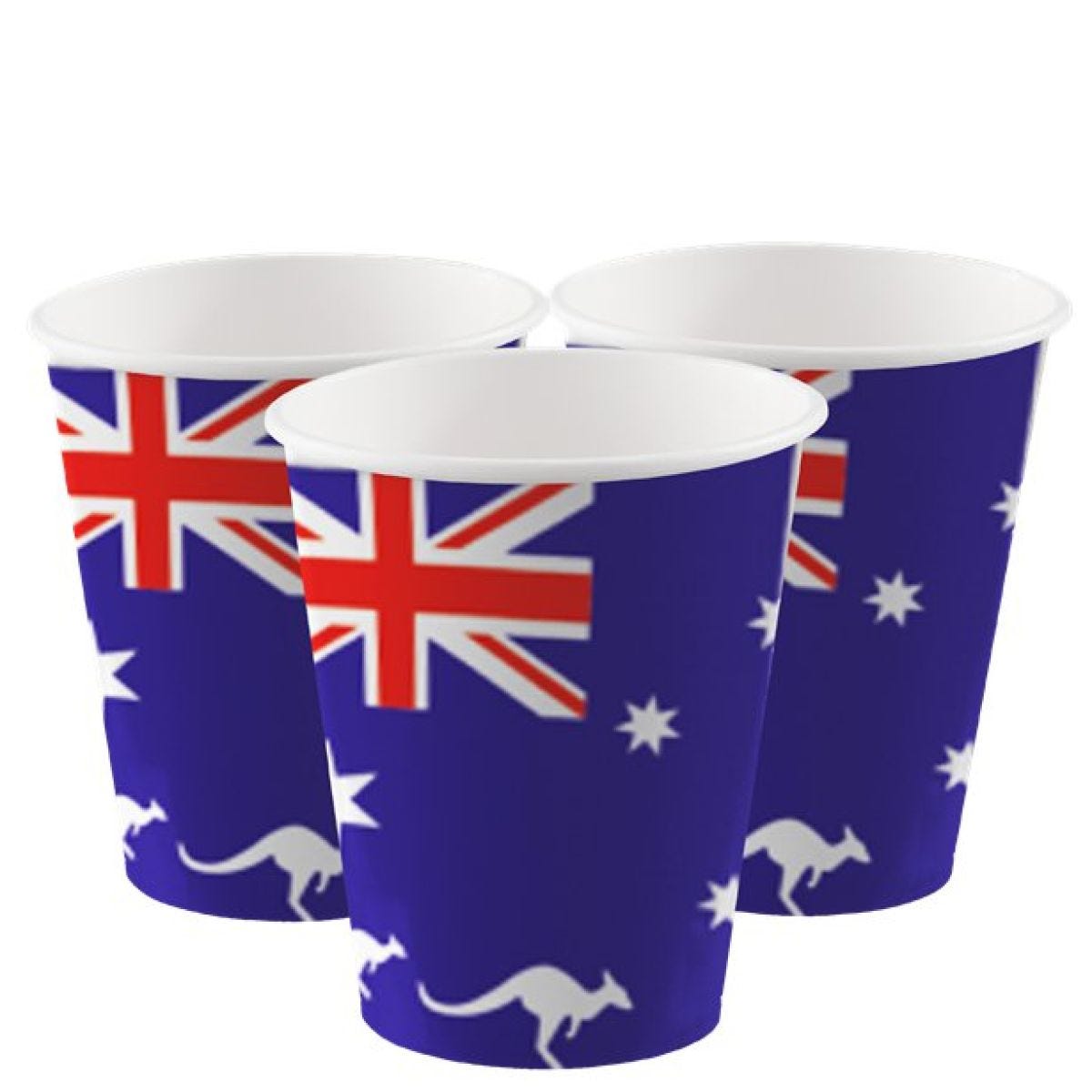 Australian Blue Paper Cups - 200ml (8pk)