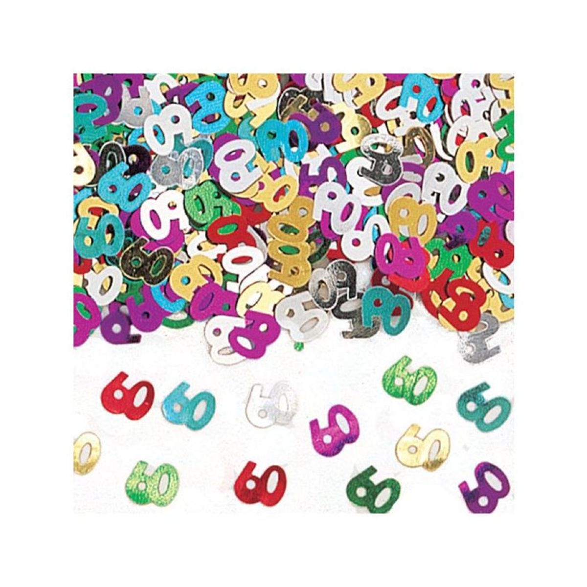 Multicoloured 60th Birthday Confetti