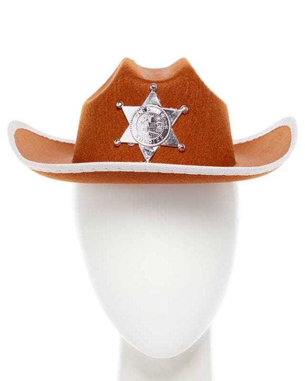 Brown Sheriff Cowboy Hat - Child