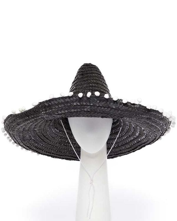 Black  Mexican Sombrero