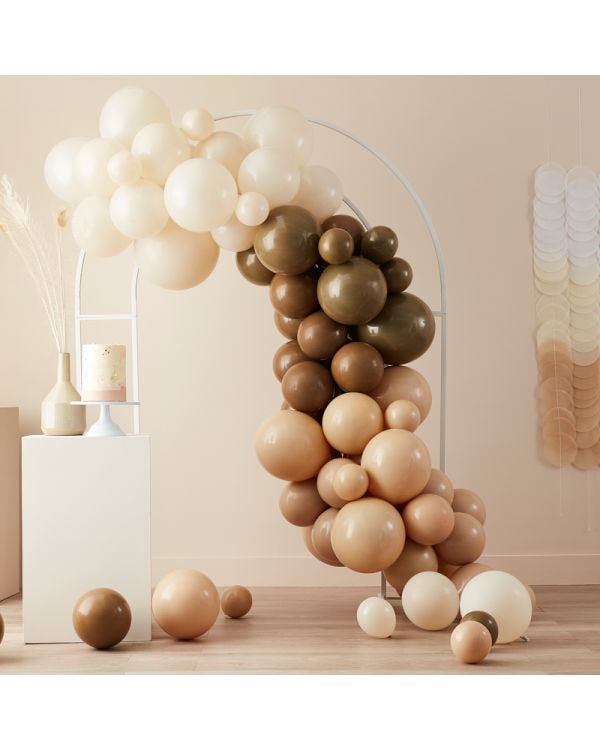 Nude and Brown Balloon Arch Kit - 70 Balloons