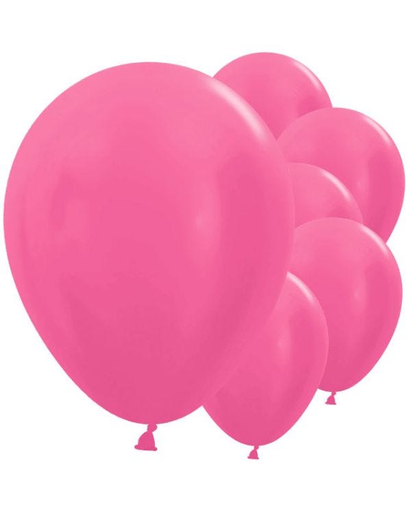 Metallic Fuchsia Balloons - 12&quot; Latex (25pk)