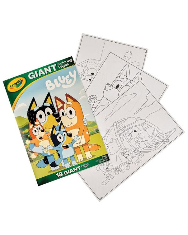 Bluey Giant Colouring Pages (18 Sheets)