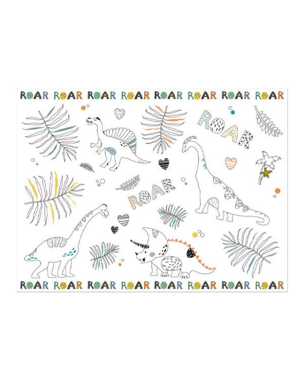 Dino Roars Colour-In Placemats (6pk)