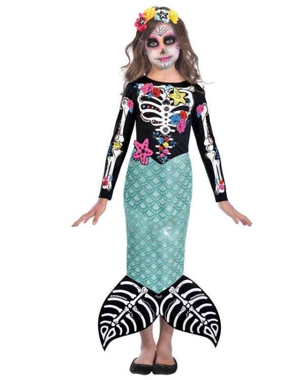 Day of the Dead Mermaid - Childs Costume
