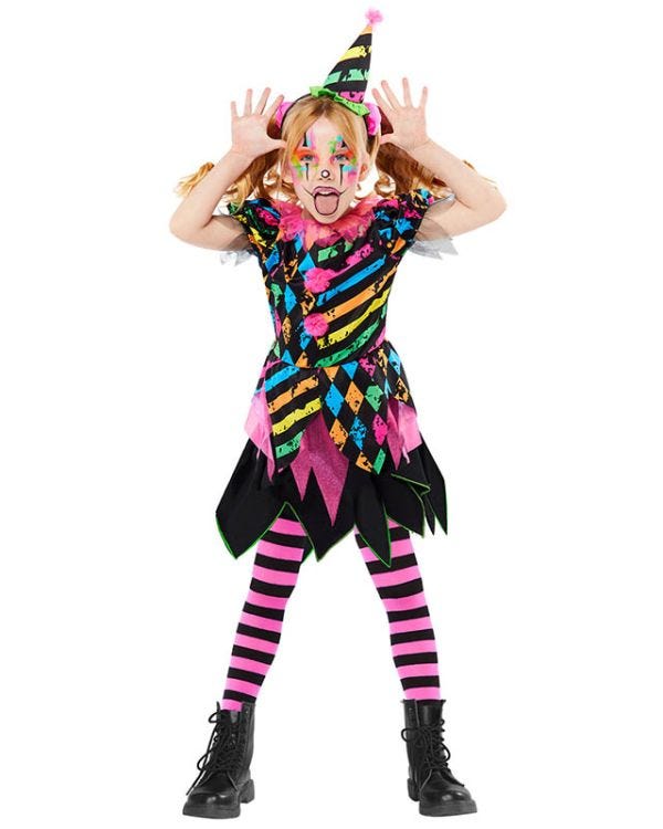 Funhouse Clown Dress - Childs Costume