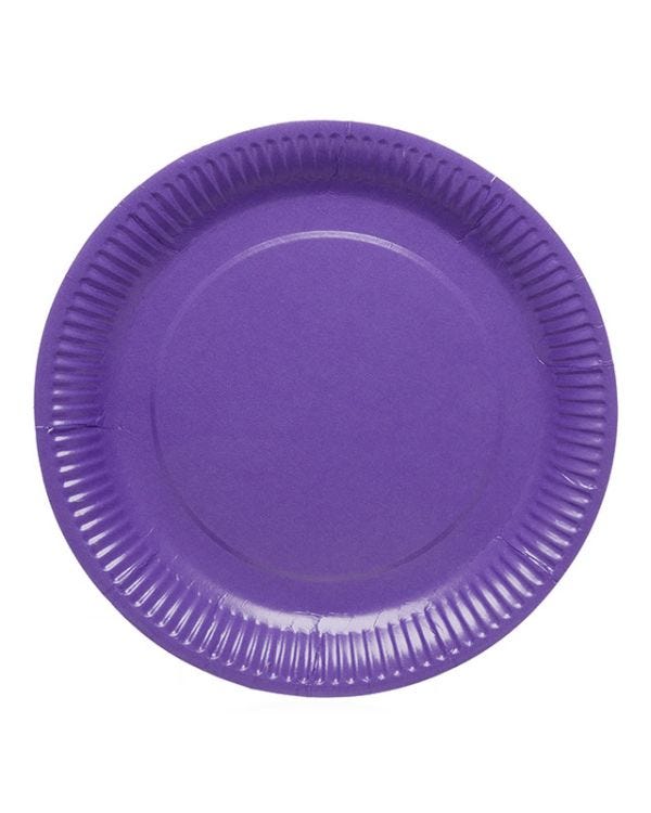 Purple Paper Plates - 23cm (8pk)