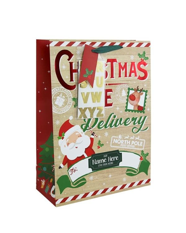 Personalisable Christmas Eve Extra Large Gift Bag - 45.5cm x 33cm