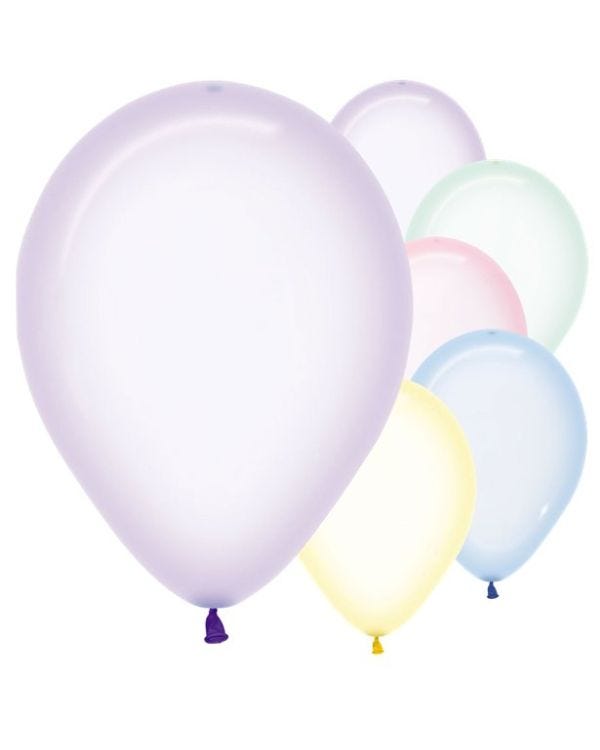 Pastel Assorted Crystal Balloons - 12&quot; Latex (50pk)