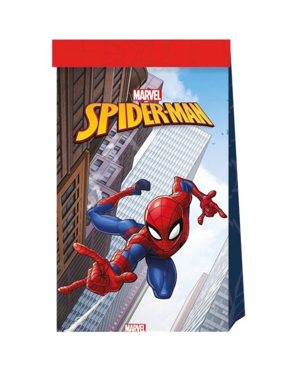 Spiderman Crime Fighter Paper Bags (4pk)