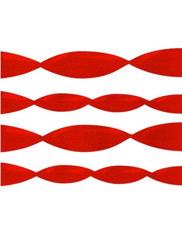 Red Crepe Paper Streamer - 24m
