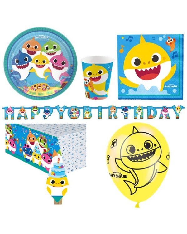 Baby Shark - Deluxe Party Pack for 8