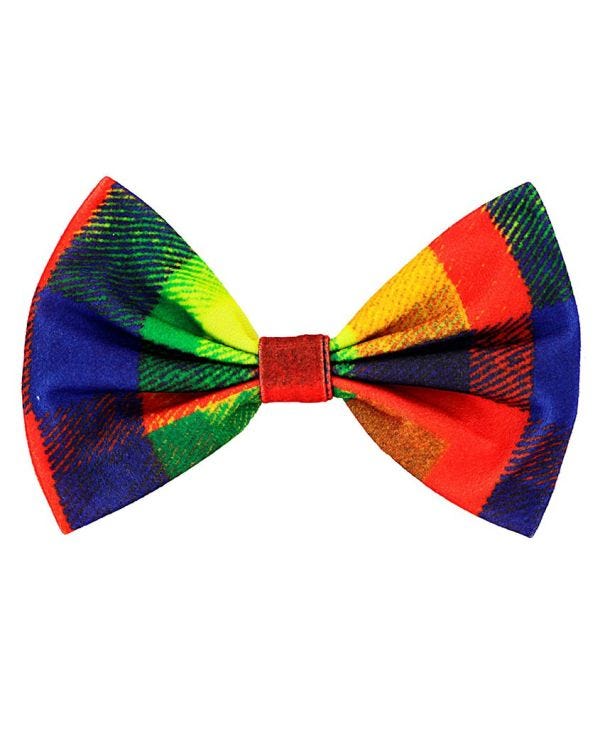 Rainbow Clown Bow Tie