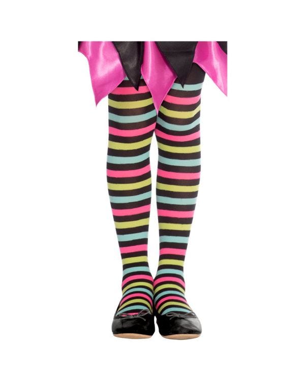 Spot Witch Striped Tights - Child 3-5 Years