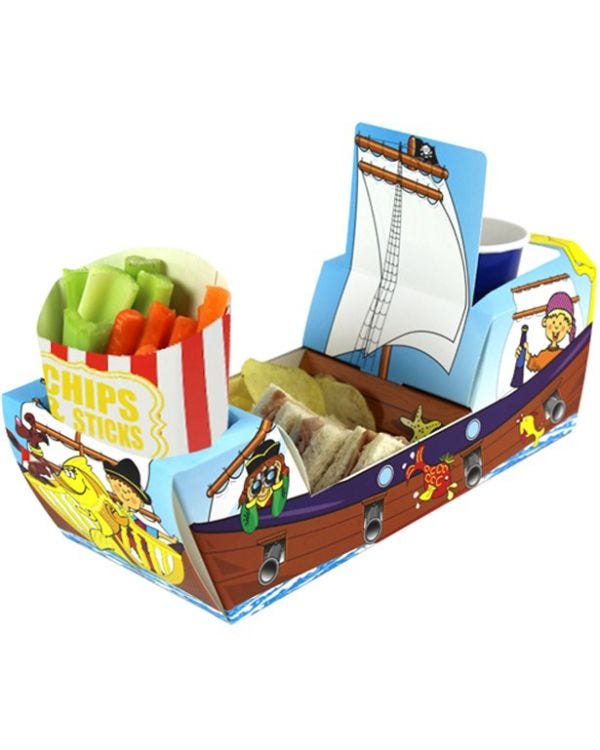 Pirate Ship Combi Food Tray - 26cm long