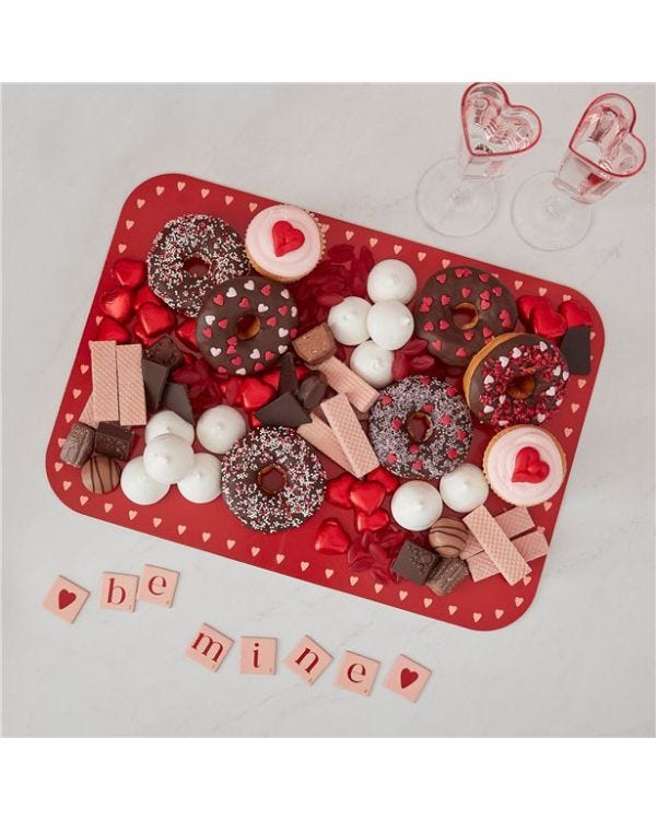 Valentines Grazing Board with Scrabble Letters
