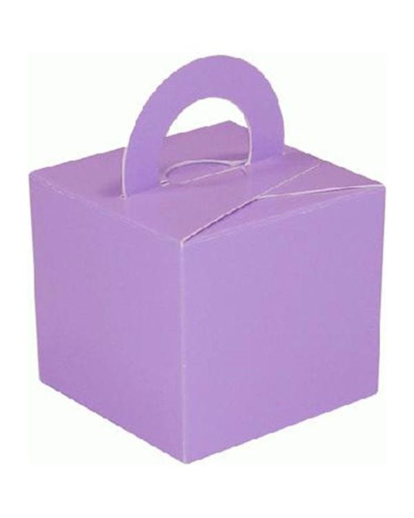 Lilac Cube Balloon Weight/Favour Boxes - 6.5cm (10pk)