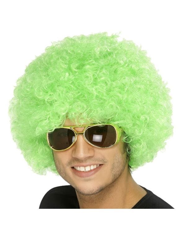 Green Afro Wig