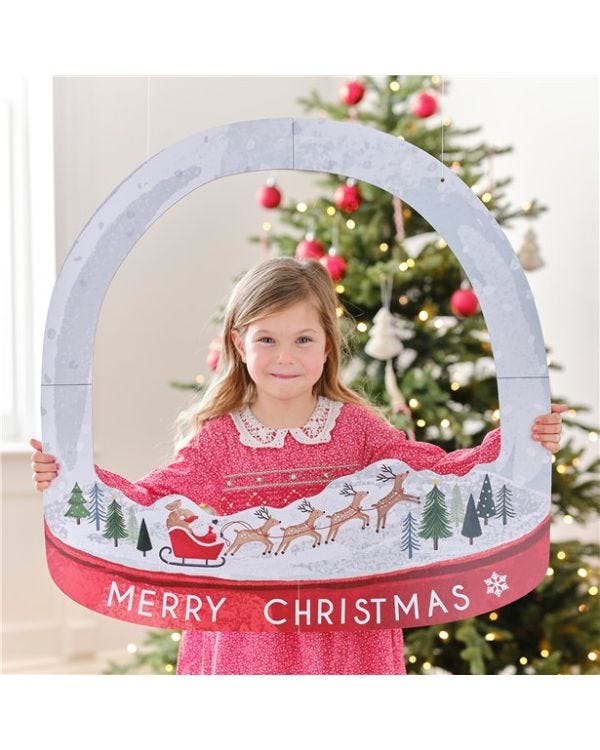 Customisable Snowglobe Christmas Photo Booth Frame