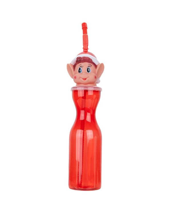 Naughty Elf Plastic Drinking Bottle - 450ml