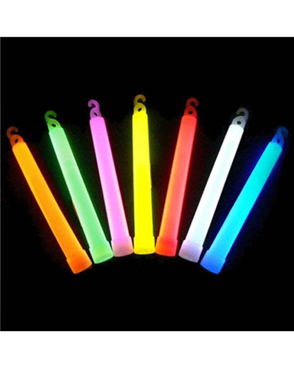 6&quot; Glowstick Asst Colours with Lanyard String (12pk)
