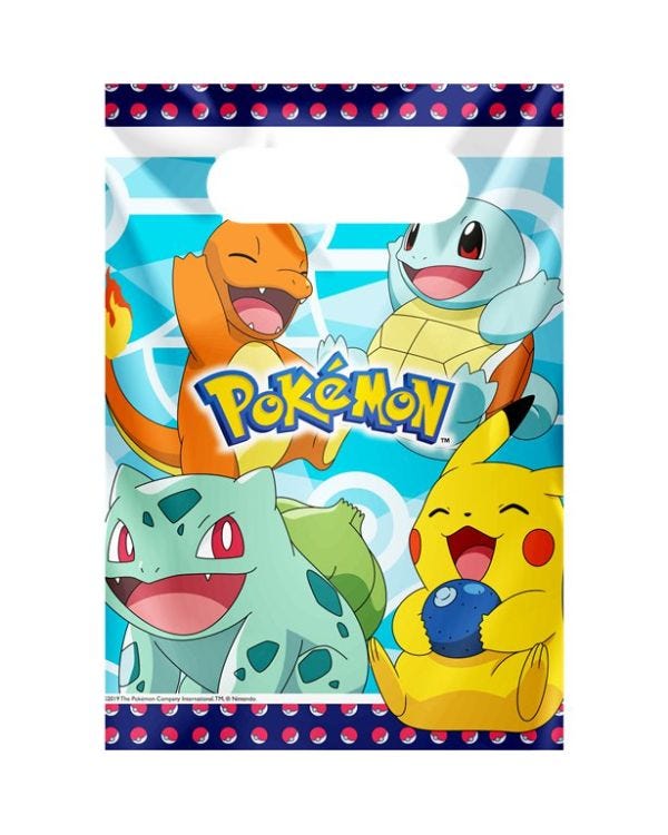 Pokémon Plastic Party Bags (8pk)