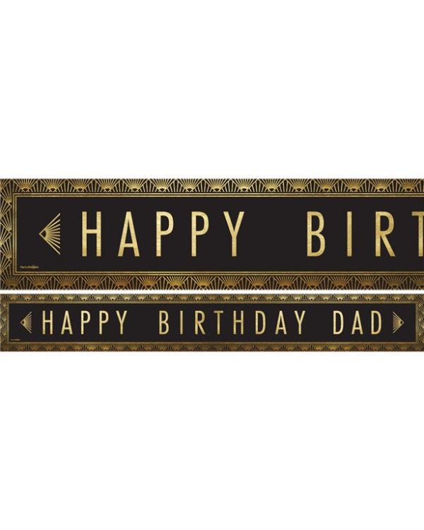 Happy Birthday Dad Paper Banners - 1m (3pk)
