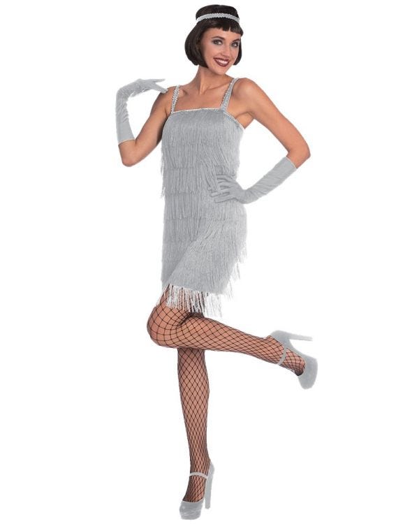 Silver Flapper - Adult Costume