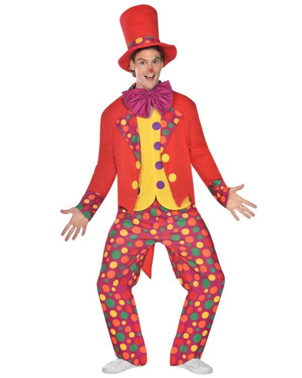 Colourful Clown - Adult Costume