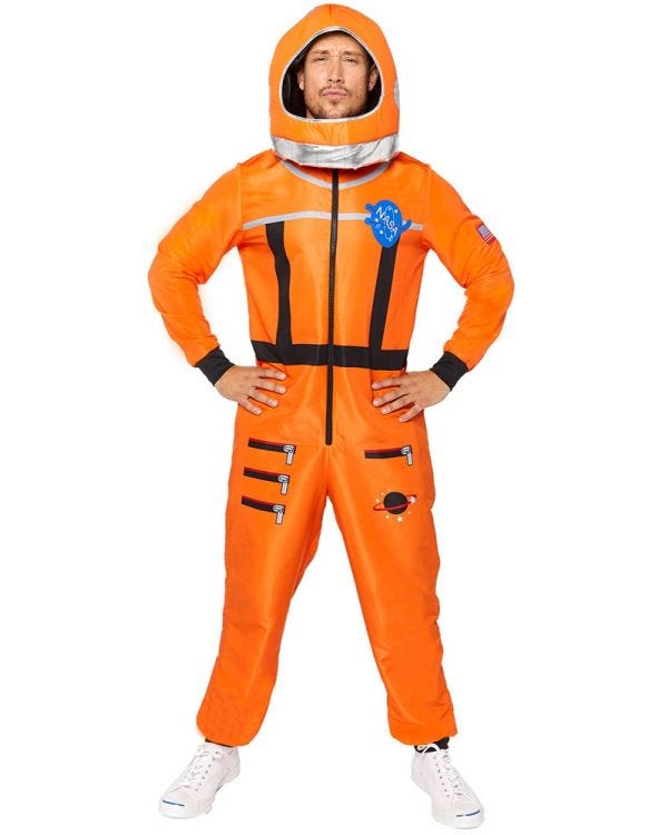 Orange Astronaut Suit - Adult Costume