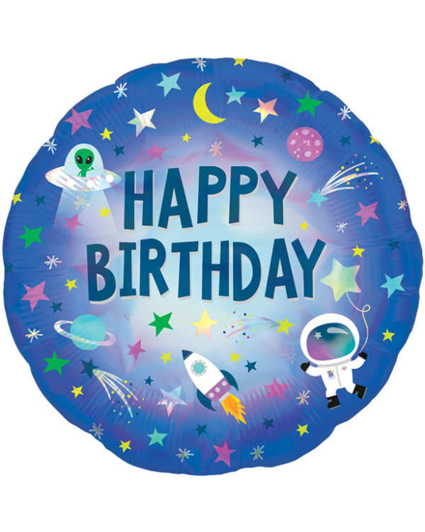 Happy Birthday Outta Space Balloon - 18&quot; Foil
