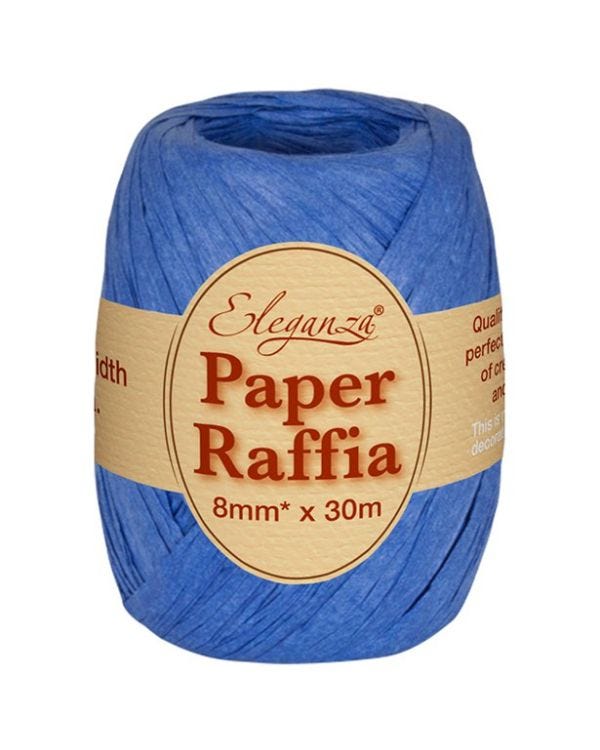Royal Blue Paper Raffia - 30m
