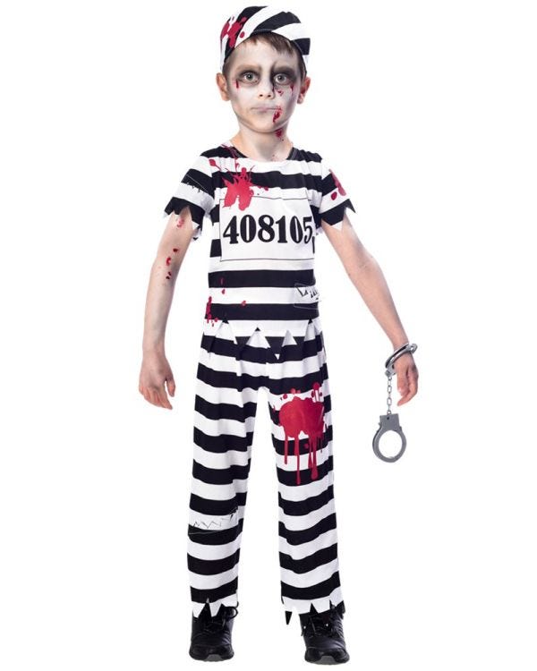 Zombie Convict Boy - Child Costume