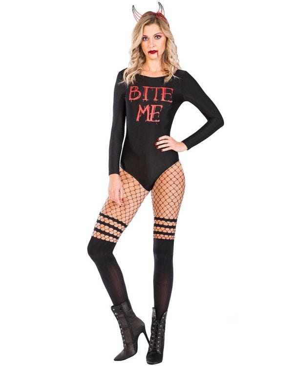 Bite Me Bodysuit - Adult Costume