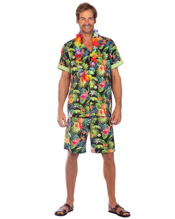 Floral Hawaiian Set - Adult Costume