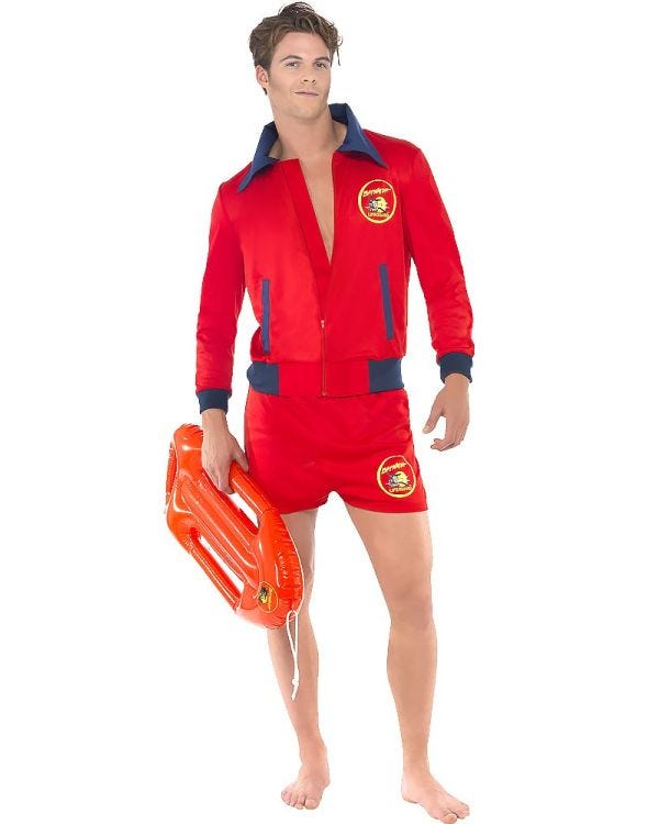 Baywatch Lifeguard Jacket and Shorts - Adult Costume