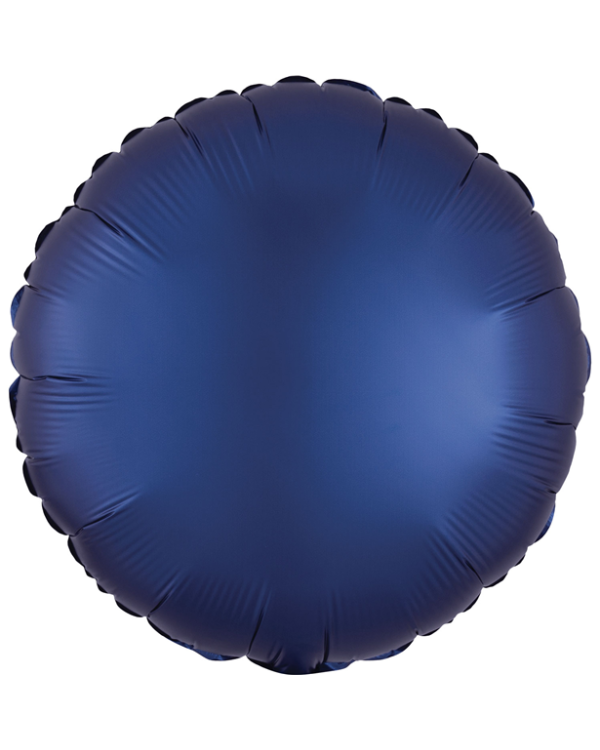 Navy Blue Satin Luxe  Circle Balloon - 18&quot; Foil