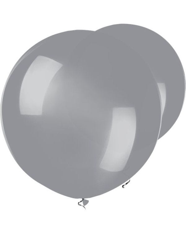 Grey Smoke Balloons - 17&quot; Latex (50pk)