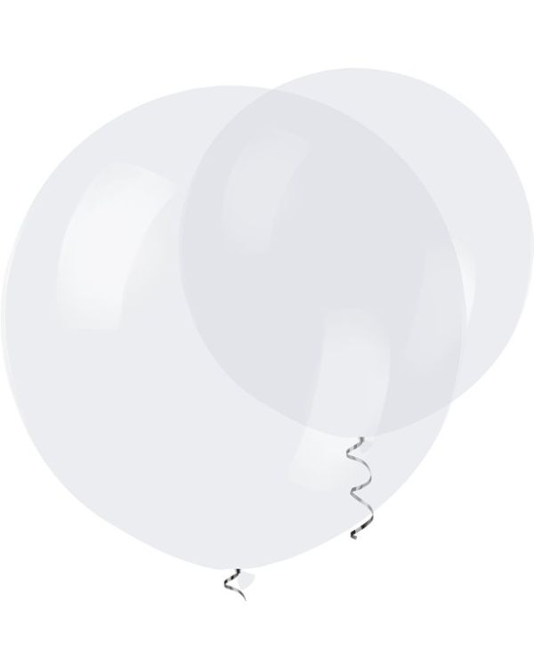 Clear Balloons - 17&quot; Latex (50pk)