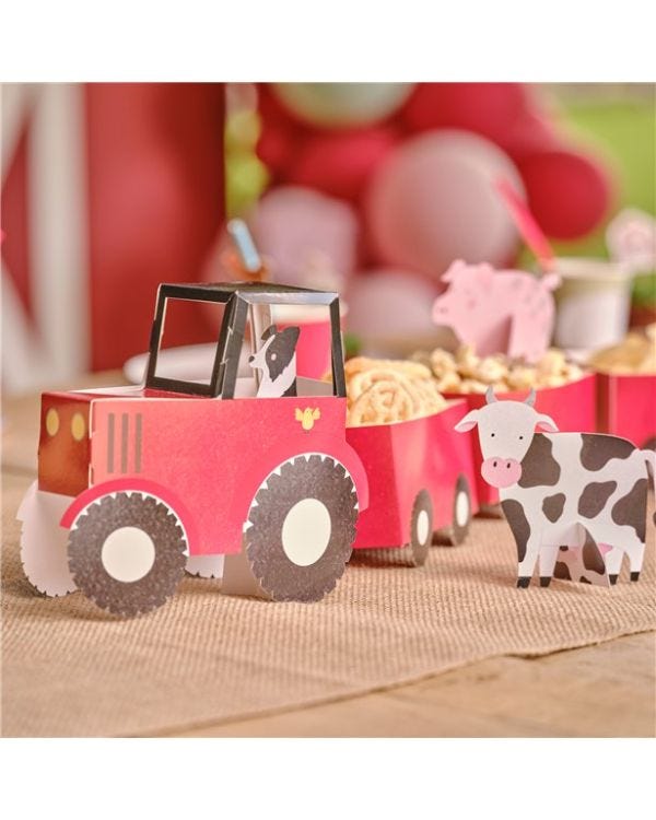 Tractor and Trailer Treat Stand